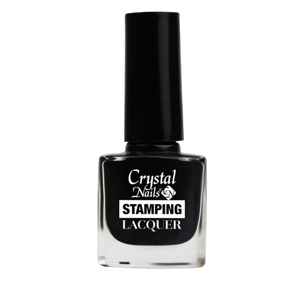 Crystal Nails - Stamping Lacquer nyomdalakk - Fekete