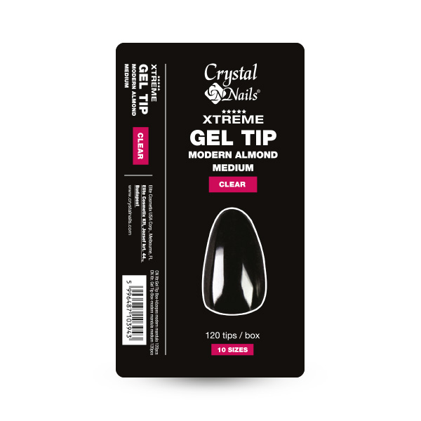Crystal Nails - Xtreme Gel Tip Box - közepes modern mandula