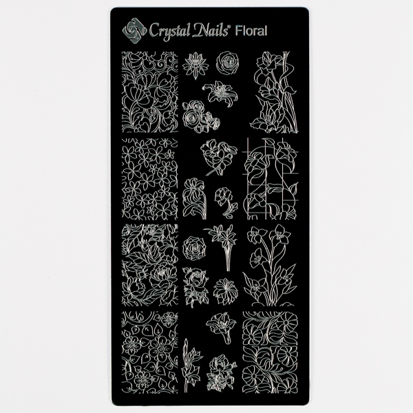 Crystal Nails - Egyedi Crystal Nails körömnyomda lemez - Floral