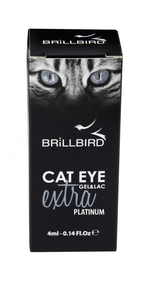 BrillBird - CAT EYE EXTRA Platinum - platina színű macskaszem GÉL LAKK 