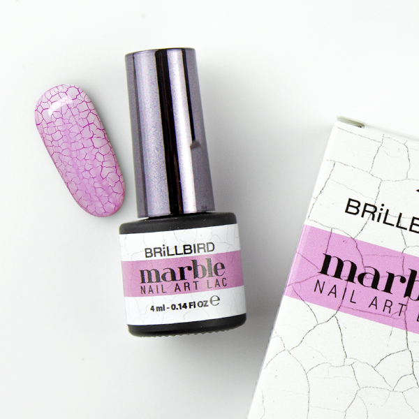 BrillBird - Marble Nail Art Lac - white