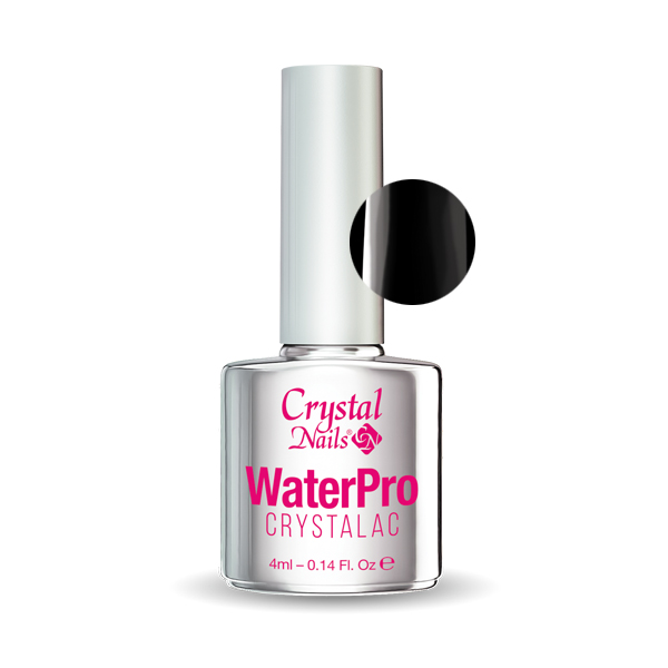 Crystal Nails - WaterPro CrystaLac 4ml - FEKETE