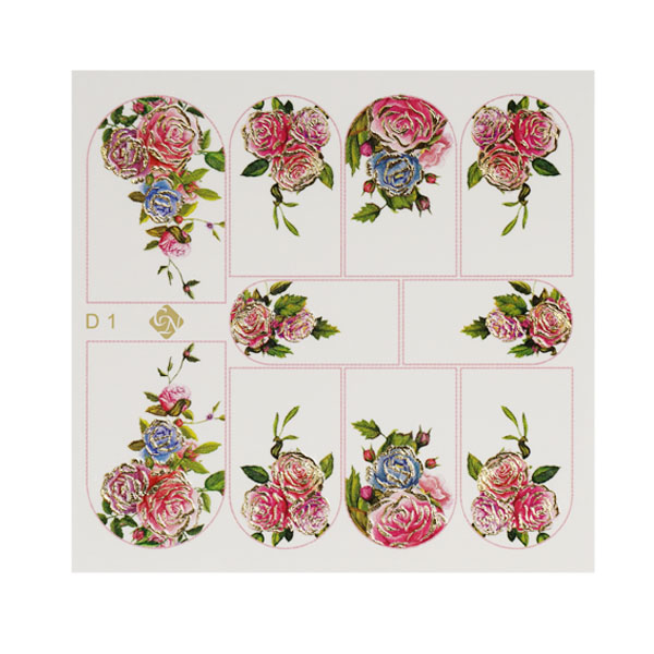 Crystal Nails - Decoupage matrica D1