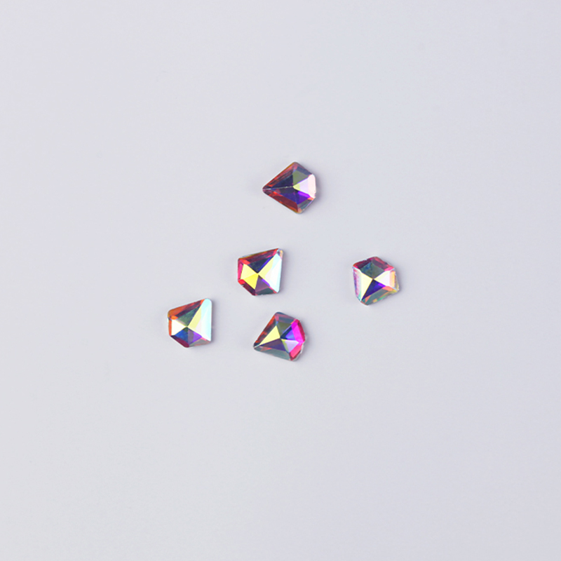 BrillBird - Műköröm Formakövek (10 db-os) diamond 5mm clear AB