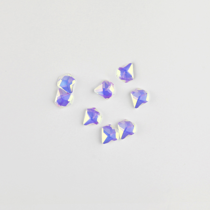 BrillBird - Műköröm Formakövek (10 db-os) diamond 5mm pink AB