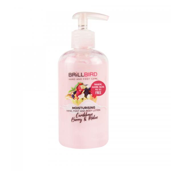 BrillBird - Kéz- és lábápoló krém - Caribbean Berry and Melon 250ml 