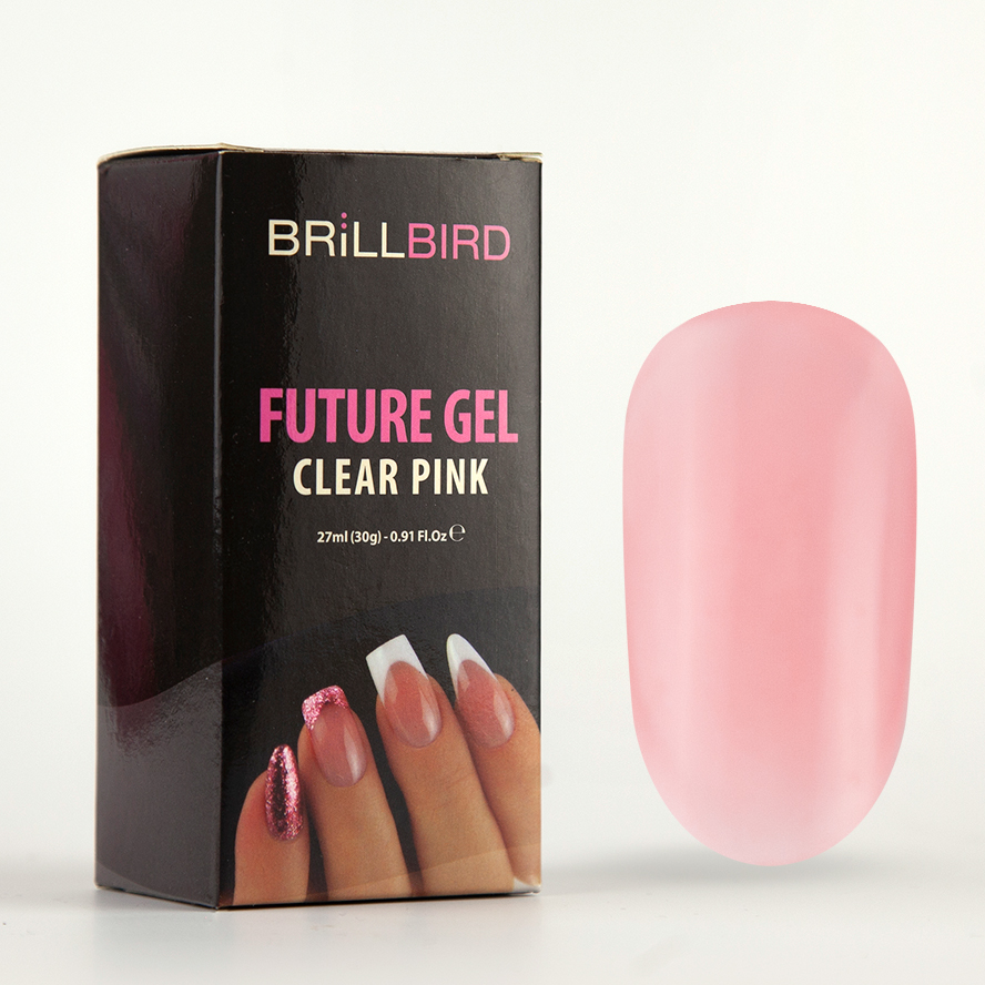 BrillBird - Future Gel Clear Pink /Polygel Akril Zselé/ 30g