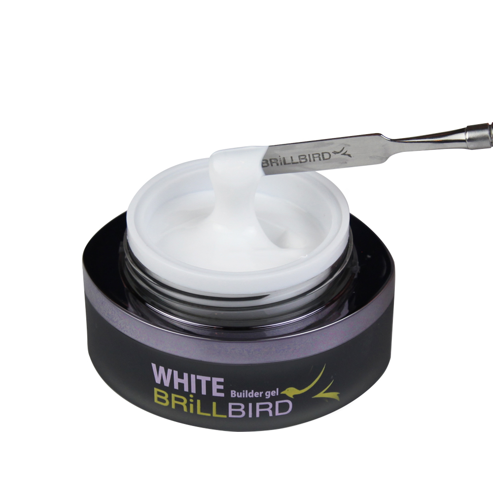 BrillBird - LUX WHITE - FEHÉR Műköröm építő ZSELÉ 5ml