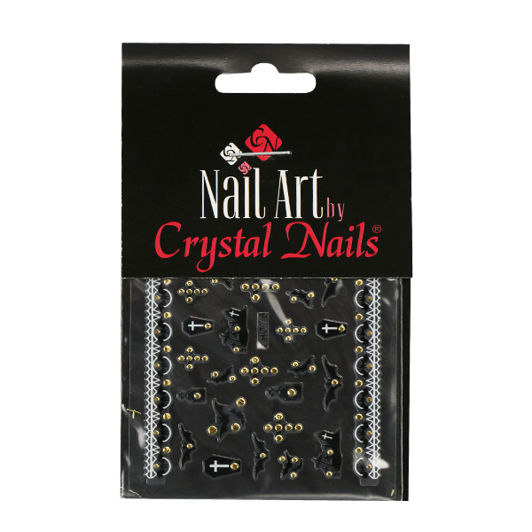 Crystal Nails - CN köröm matrica (JH076 gold) Halloween