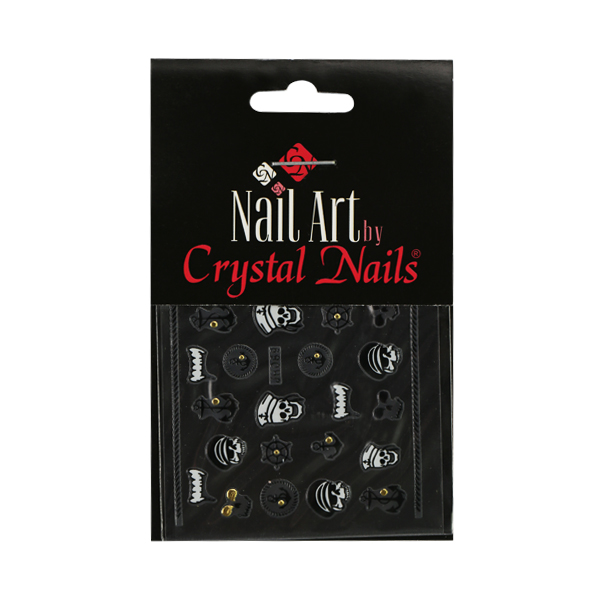 Crystal Nails - CN köröm matrica (JH089 gold) Halloween