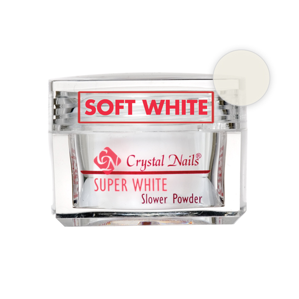 Crystal Nails - Slower Soft White porcelán 40ml (28g)