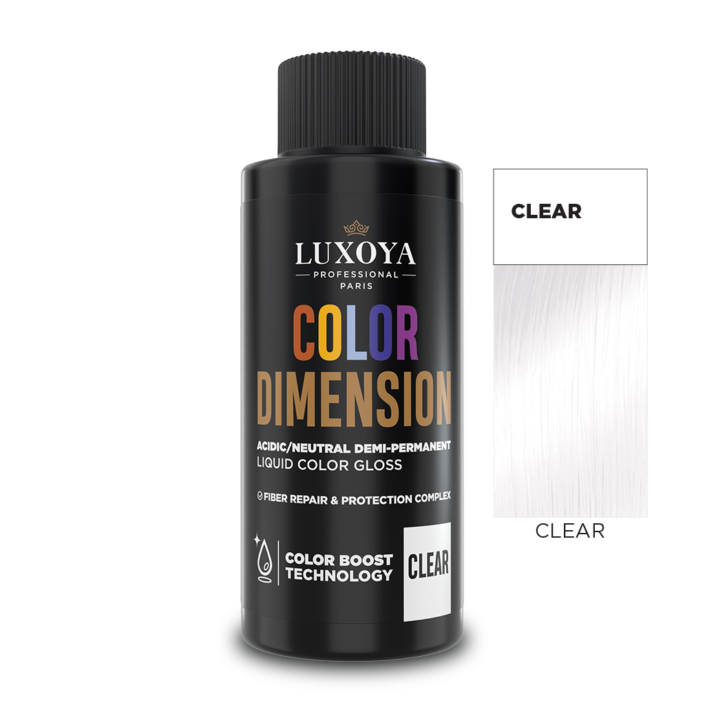 Luxoya - COLOR DIMENSION - Ápoló és ragyogást fokozó hajszínező Clear - 60ml