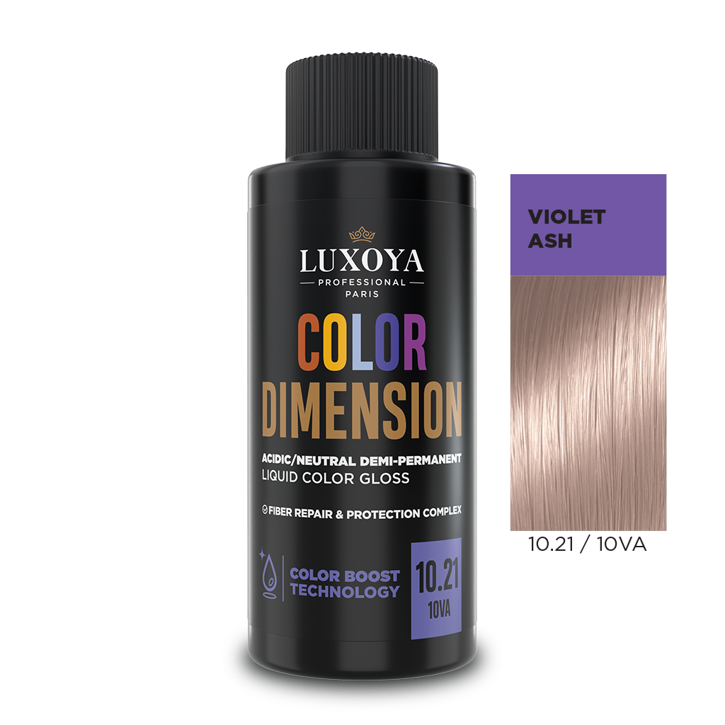 Luxoya - COLOR DIMENSION - Ápoló és ragyogást fokozó hajszínező 10.21/10VA - 60ml