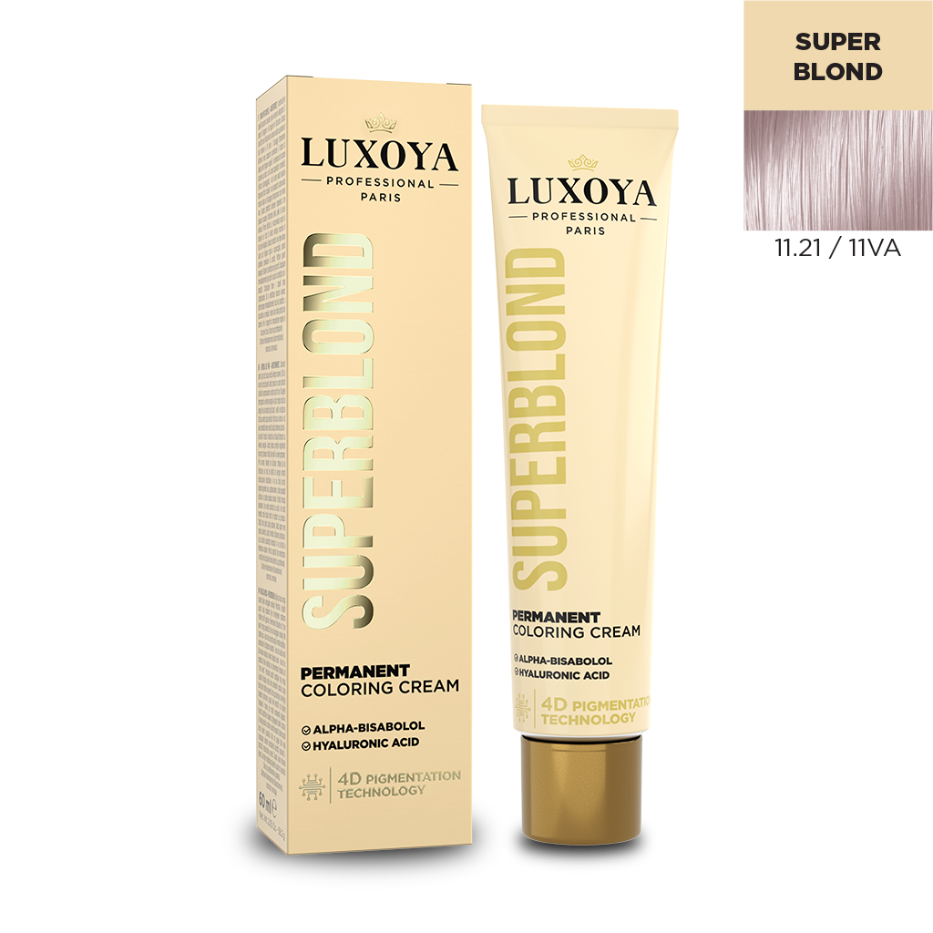 Luxoya - SUPERBLOND - Extra világosító ammóniás hajfesték 11.21/11VA 60ml