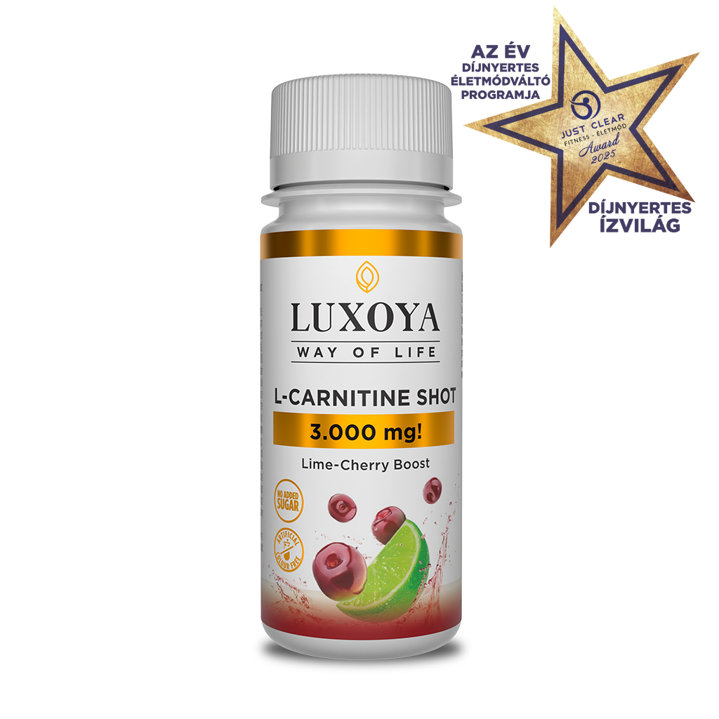 Luxoya - L-CARNITINE SHOT 3.000 mg FOLYÉKONY L-KARNITIN 60 ml - Meggy-lime ízű