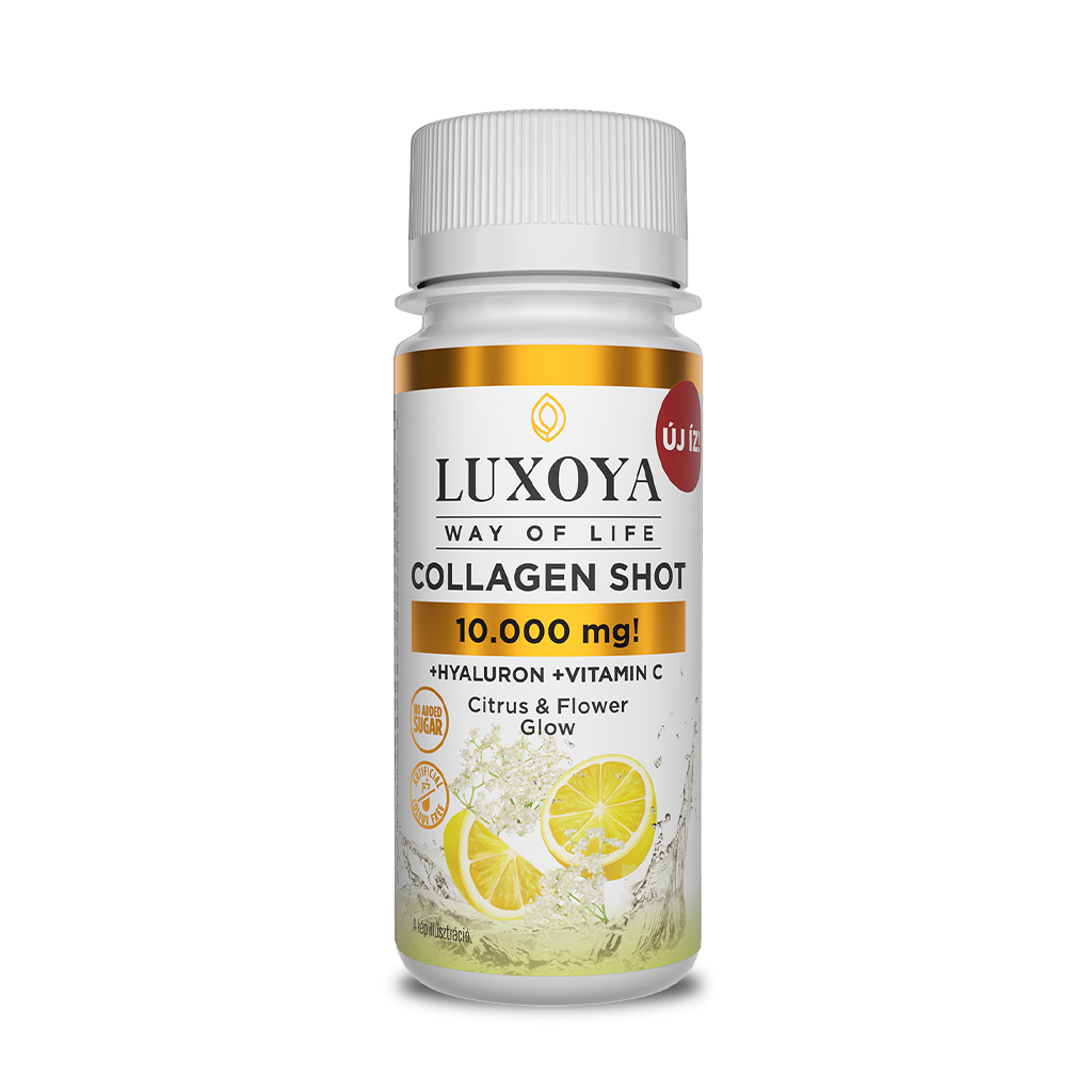Luxoya - COLLAGEN SHOT 10.000 mg FOLYÉKONY KOLLAGÉN 60 ml - Citrom-bodza ízű