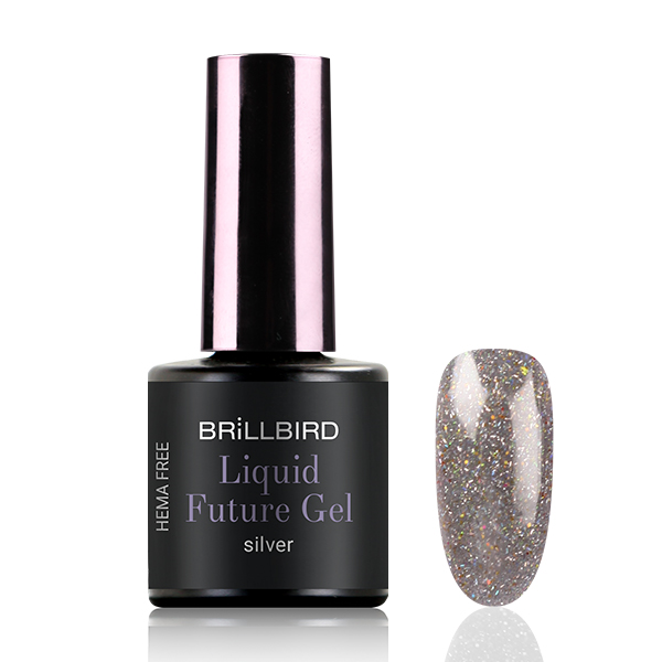 BrillBird - Liquid Future Polygel - Silver 8ml