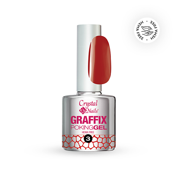 Crystal Nails - Graffix Poking Gel - 03 Red 4ml