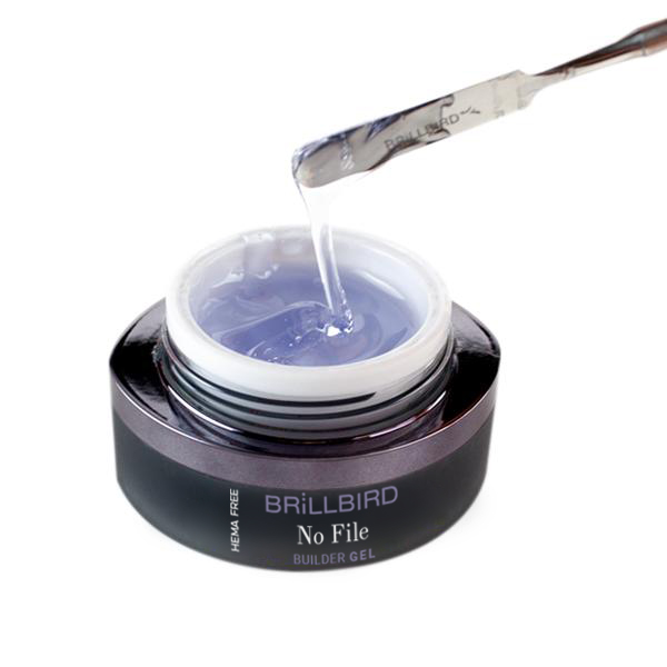 BrillBird - HEMA Free No File Builder gel - Clear - reszelésmentes műköröm építő zselé  50ml