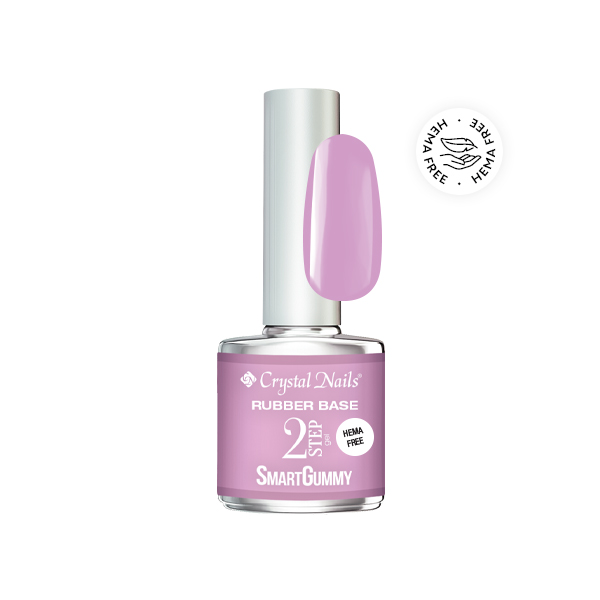 Crystal Nails - 2S SmartGummy HEMA Free Rubber base gel - Nr22 Pastel Orchid 8ml