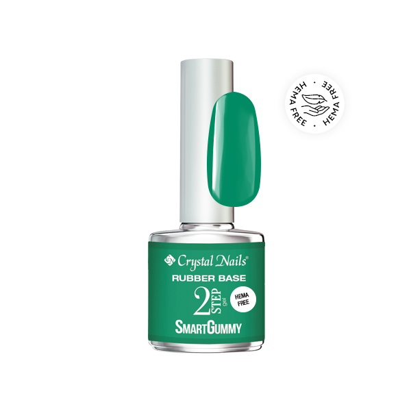 Crystal Nails - 2S SmartGummy HEMA Free Rubber base gel - Nr32 Glowy Jungle 8ml