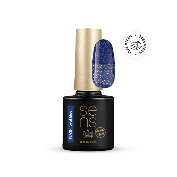 Sens by Crystal Nails - SENS 3G HEMA Free polish - Flash royal blue 4ml