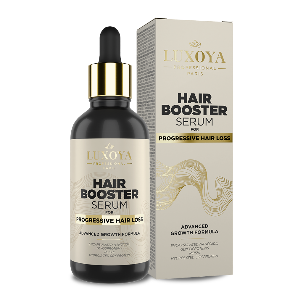 Luxoya - HAIR BOOSTER SERUM – FOR PROGRESSIVE HAIR LOSS - PROGRESSZÍV* HAJHULLÁS CSÖKKENÉST ÉS HAJNÖVEKEDÉST ELŐSEGÍTŐ SZÉRUM - 90ml
