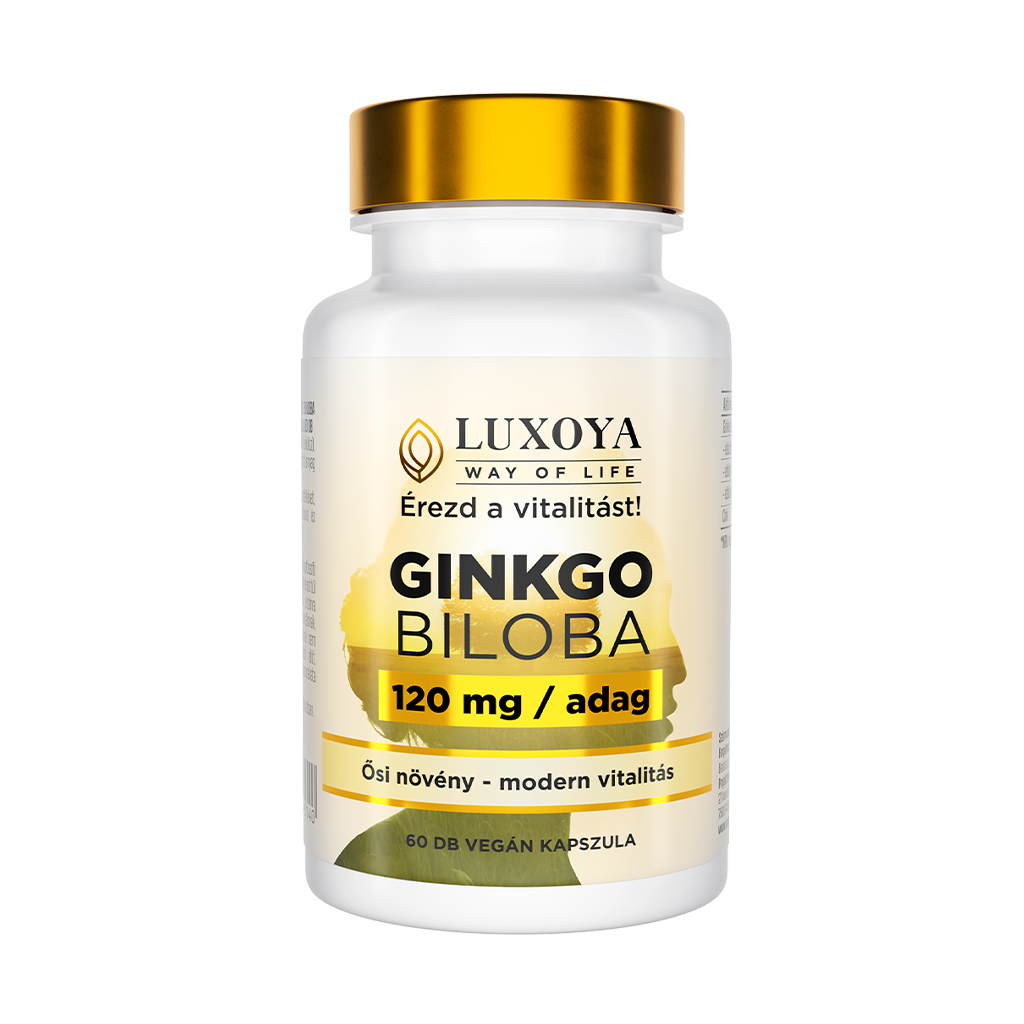 Luxoya - Ginkgo biloba kivonatot és cinket tartalmazó étrend-kiegészítő kapszula - 60db
