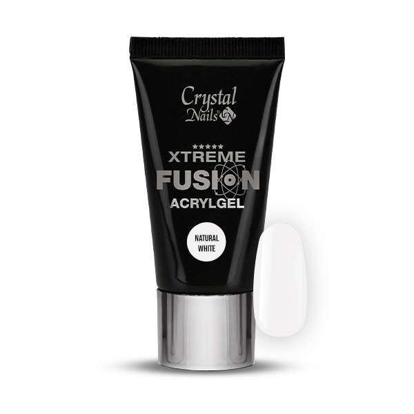 Crystal Nails - Xtreme Fusion AcrylGel Natural White - 27ml (30g)