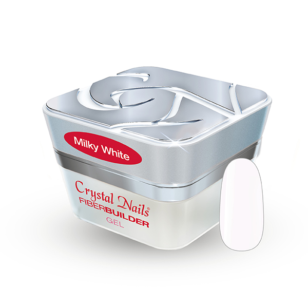Crystal Nails - Fiber Builder Gel - Milky White 15ml