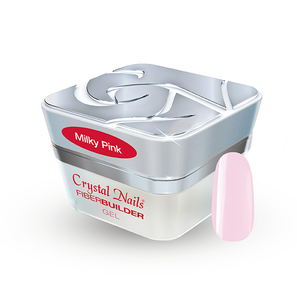 Crystal Nails - Fiber Builder Gel - Milky Pink 15ml