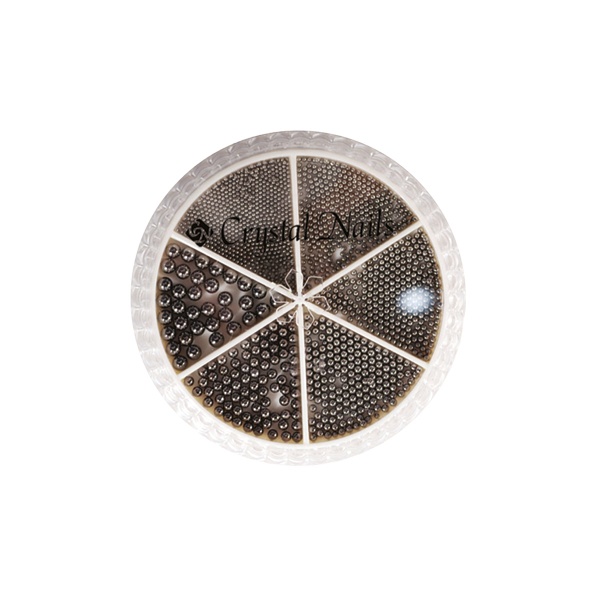 Crystal Nails - Crystal nails Metál Körömgyöngy készlet - Dark Silver