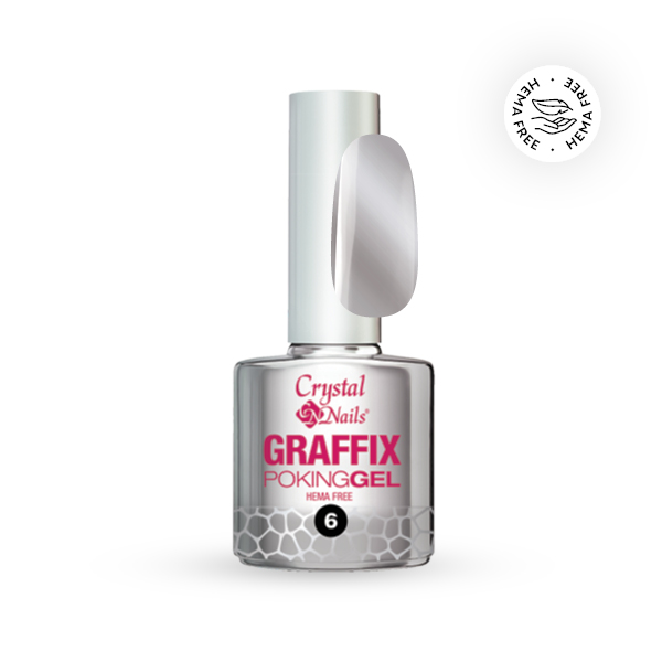 Crystal Nails - Graffix Poking Gel - 06 Silver 4ml