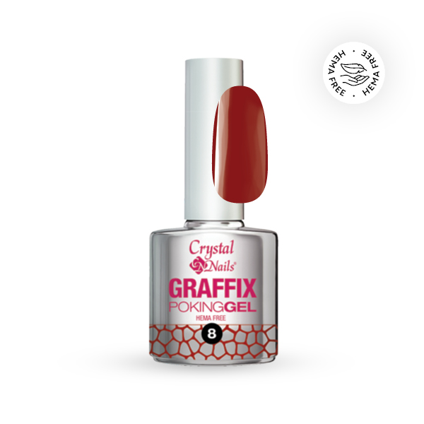 Crystal Nails - Graffix Poking Gel - 08 Ruby 4ml