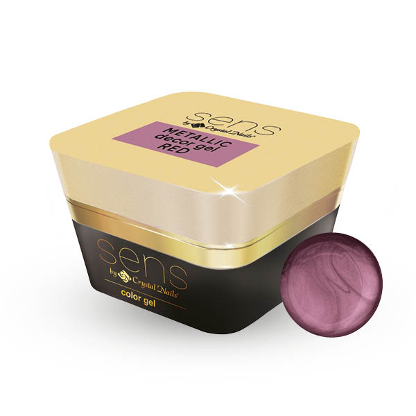 Sens by Crystal Nails - SENS METALLIC Decor Gel - Red 5ml