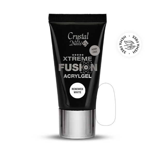 Crystal Nails - HEMA Free Xtreme Fusion AcrylGel - Renewed White 27ml (30g)