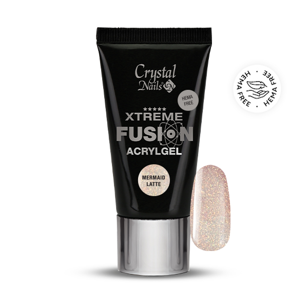 Crystal Nails - HEMA Free Xtreme Fusion AcrylGel - Mermaid Latte 27ml (30g)