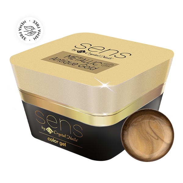 Sens by Crystal Nails - SENS METALLIC Decor Gel - Antique Gold 5ml