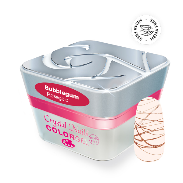 Crystal Nails - Bubblegum color gel - RoseGold 3ml