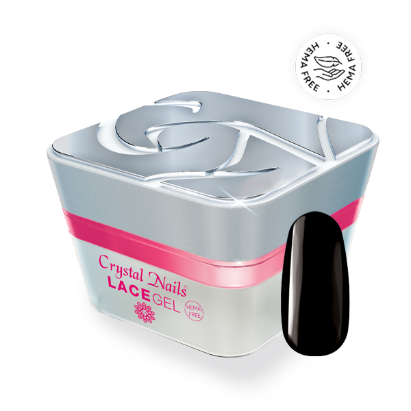 Crystal Nails - HEMA Free Lace Gel - Black 3ml 