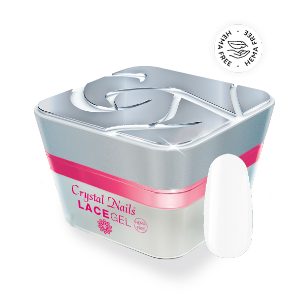 Crystal Nails - HEMA Free Lace Gel - White 3ml 