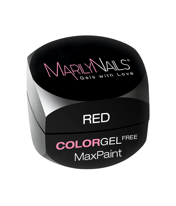 Crystal Nails - MaxPaint Color gel Free - Red 3ml