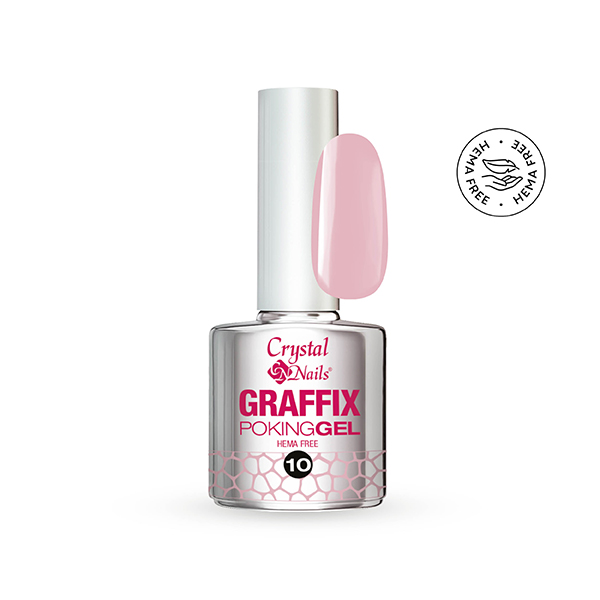 Crystal Nails - Graffix Poking Gel - 10 Strawberry Milk 4ml