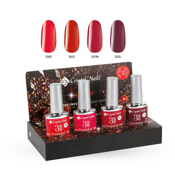 Crystal Nails - 3 STEP HEMA Free Kit Inferno 2026 (4x4ml)