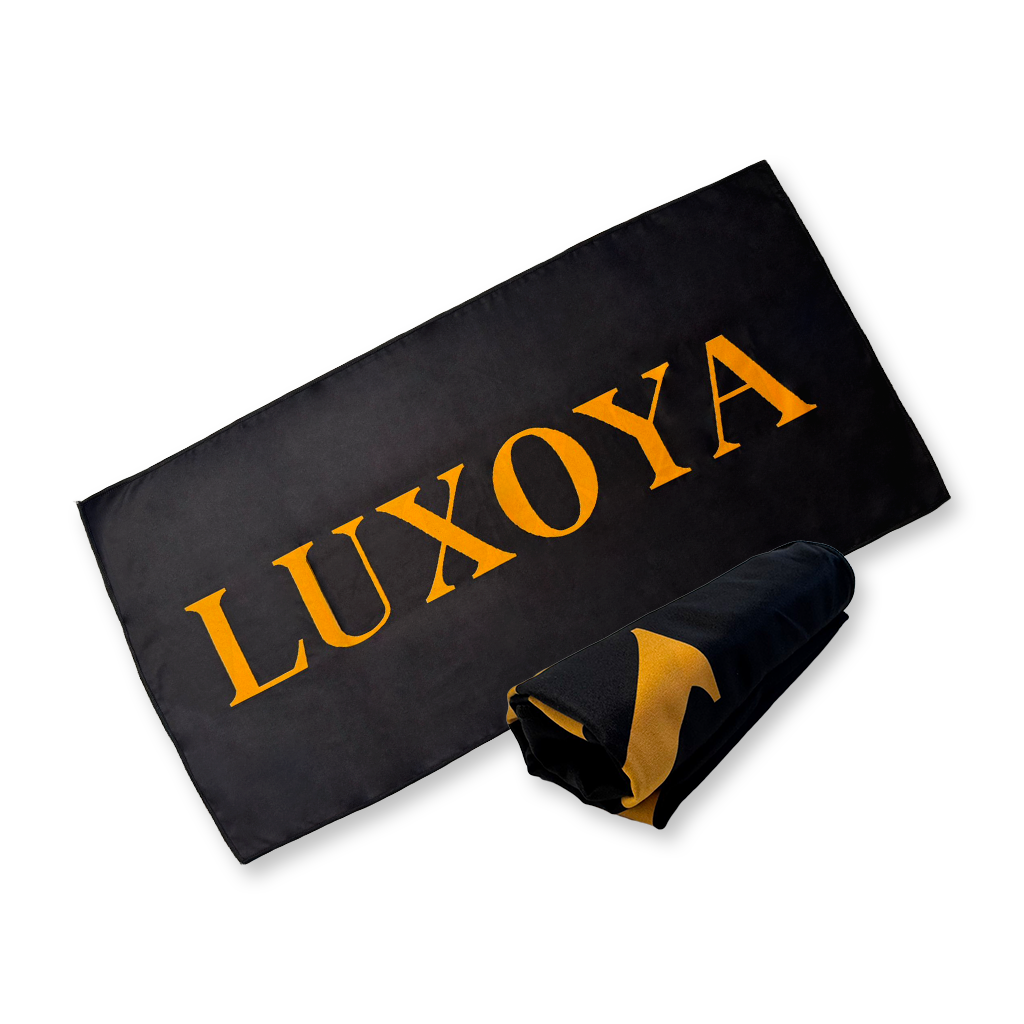 Luxoya Professional Paris - Luxoya mikroszálas edzőtörölköző – Fekete (100×50 cm)
