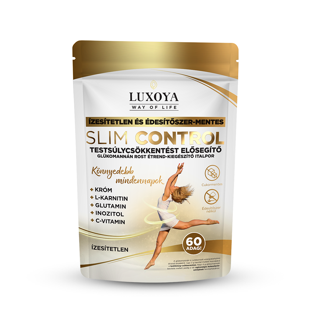 Luxoya Professional Paris - Slim Control – Testsúlycsökkentést támogató glükomannán rost italpor – Ízesítetlen – 300 g