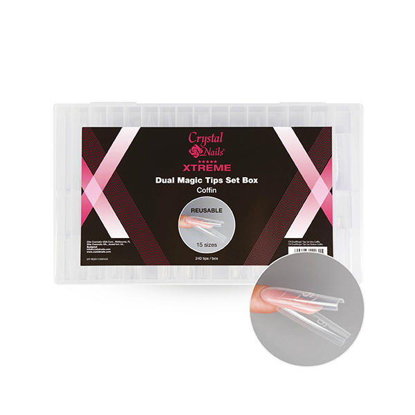 Crystal Nails - Xtreme Dual Magic Tip box - Coffin