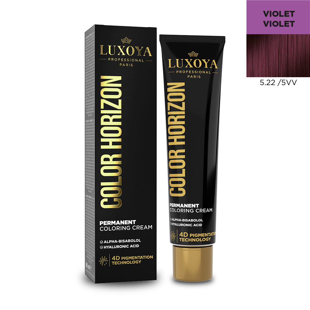 Luxoya Professional Paris - COLOR HORIZON - Ammóniás hajfesték 5.22/5VV - 60ml