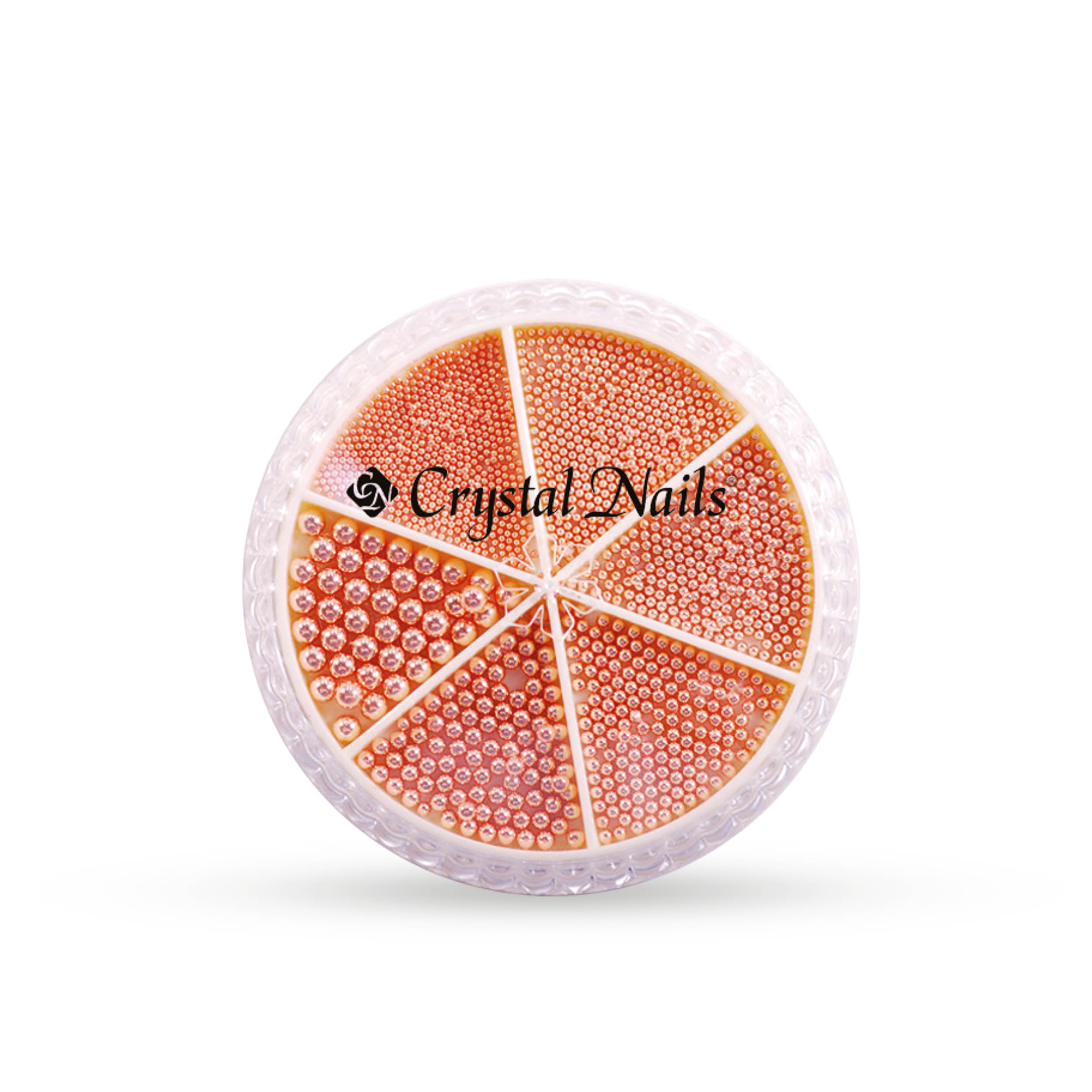 Crystal Nails - Metál körömgyöngy készlet - félgyöngy - Rosegold