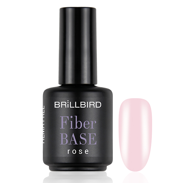 BrillBird - Fiber Base Gel rose – üvegszálas alapozózselé 15ml